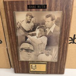 Babe Ruth 100th Anniversary Gold Stamp Plaque 10 X 8 Photo Guyana 1k Gold Stamp