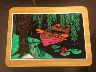 Colored picture of a boat