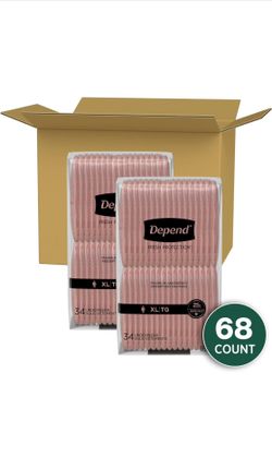 Depend Fresh Protection Adult Incontinence Underwear for Women, Maximum,  XL, Blush, 68Ct