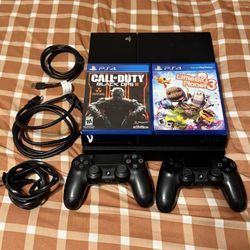 PS4 With Two Games And Two controllers 