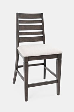 Lincoln Square Dark Espresso/Cream Ladderback Stool (Set of 2)