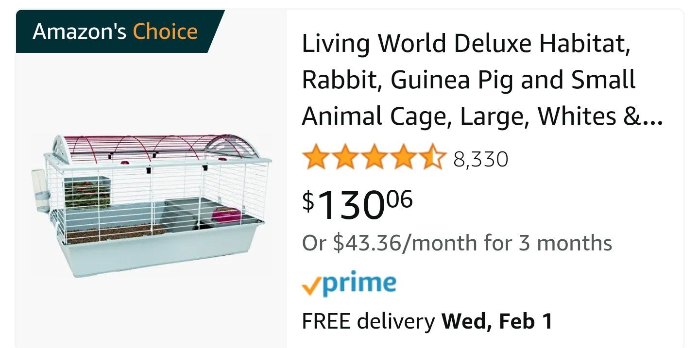 Living World Deluxe Large Animal Cage