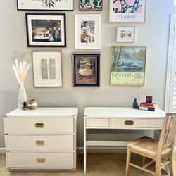 Campaign Style Dresser And Desk