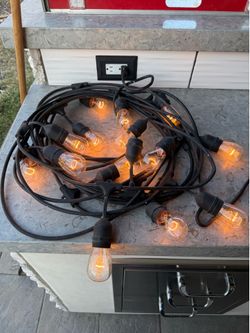 Outdoor Edison String Lights with Spare Bulbs