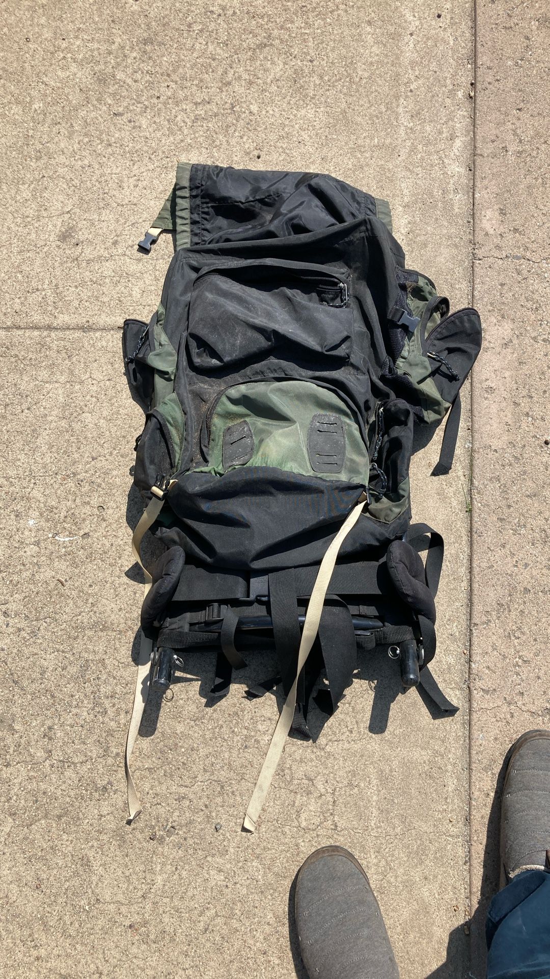Backpack aluminum frame hiking
