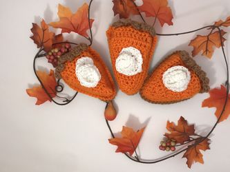 Pumpkin pie handmade crochet pieces