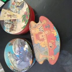 3 Antique Tin Cans