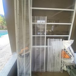 White Steel Wire Closet Shelf 