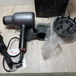 Wavytalk Blow Dryer, Blown Away Ionic Hair Dryer for Curly Hair with Diffuser, 1875W Fast Drying Blow Dryer with Ceramic 