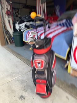 Clubs and bag