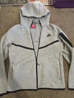 Nike Tech Fleece Full-Zip Hoodie Men's Medium Gray Black