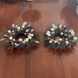 Pair Of Halloween Wreath 