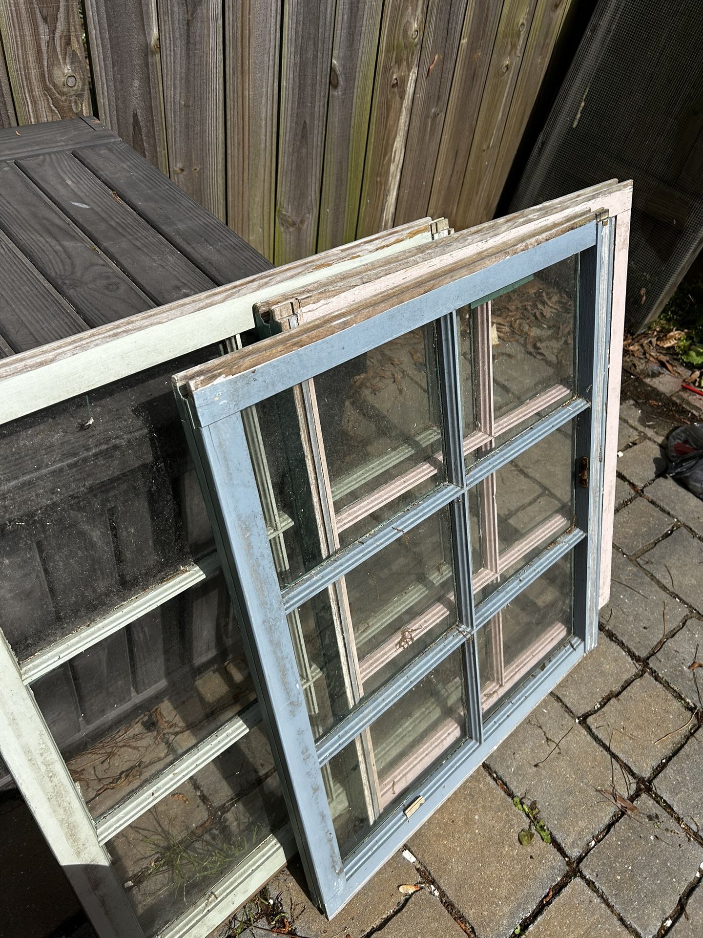 Antique Windows Approx 2.5 X2.5 Feet