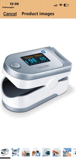 Beurer Bluetooth Digital fingertip Pulse Oximeter, Blood Oxygen Saturation & Pulse Rate Monitor with Accessories, 1 Count