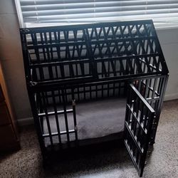 XL Dog Crate Heavy Duty Black Use Once  