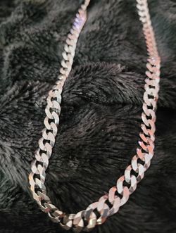 Solid 925 Sterling Silver Flat Curb Chain Necklace 
