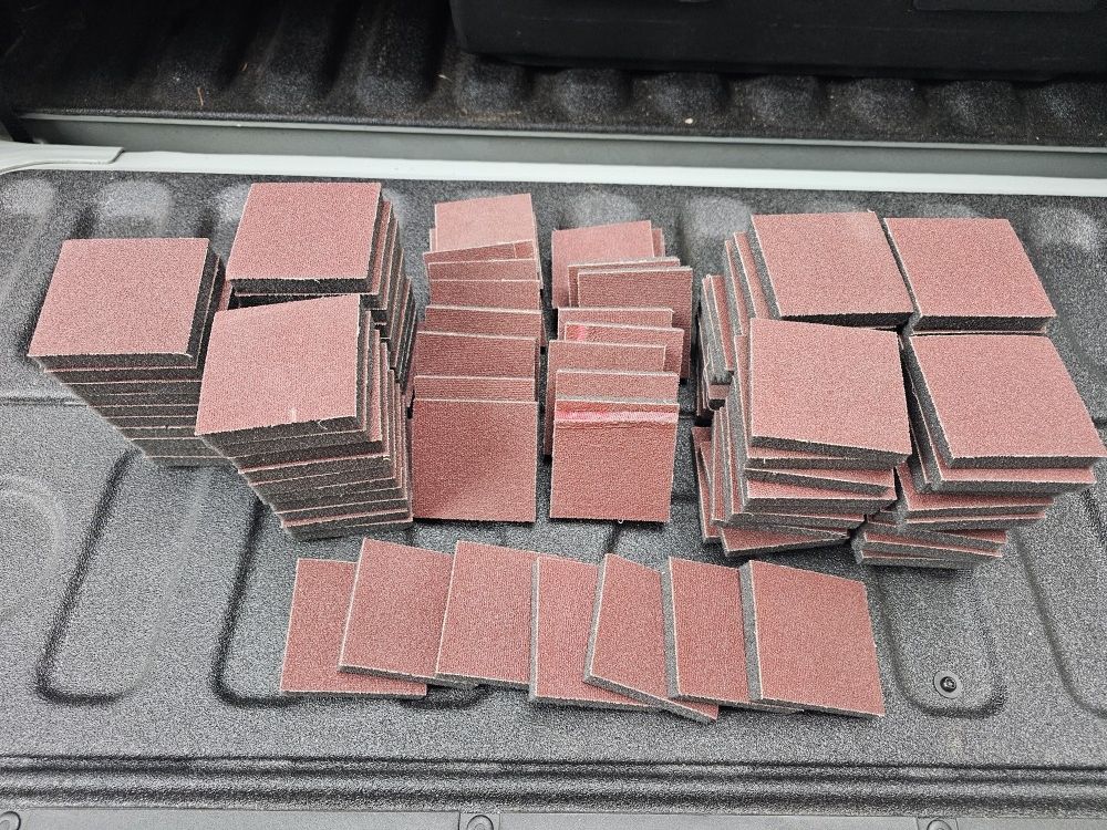 97 3" x 3" Sandpaper Blocks