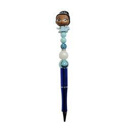 Tiana Disney Dorables Custom Beaded Ballpoint Twist Pen Blue