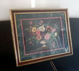 MOVING OUT SALE: Frame Print Of Flower Vase By Albert Williams 27 × 23