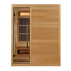 3 PERSON HYBRID SAUNA FULL SPECTRUM AND HARVIA TRADITIONAL STOVE