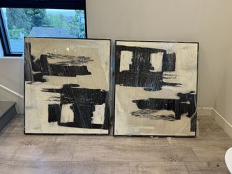 CB2 Paintings Set Of 2