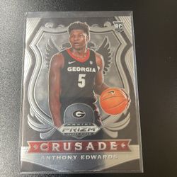 Anthony Edwards 2020 Panini Silver Prizm Rookie Card