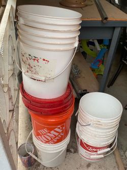 White Buckets And More sizes and colors read description