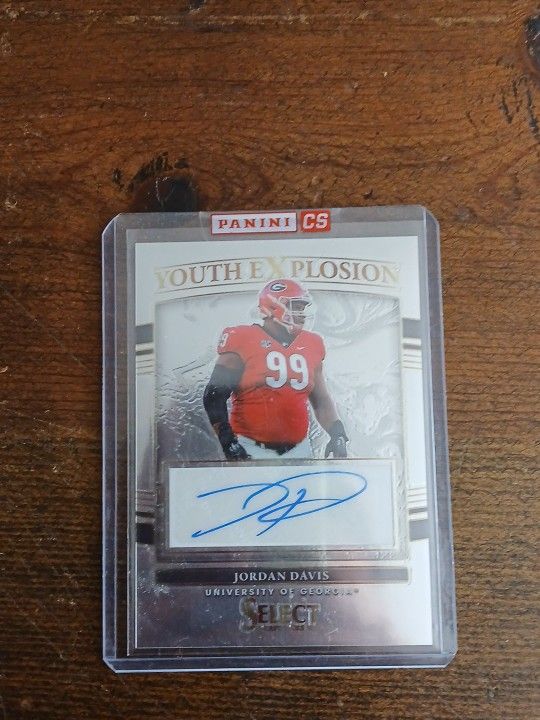 2022 Panini Select Draft Picks Youth Explosion Blue Auto Jordan Davis Mint