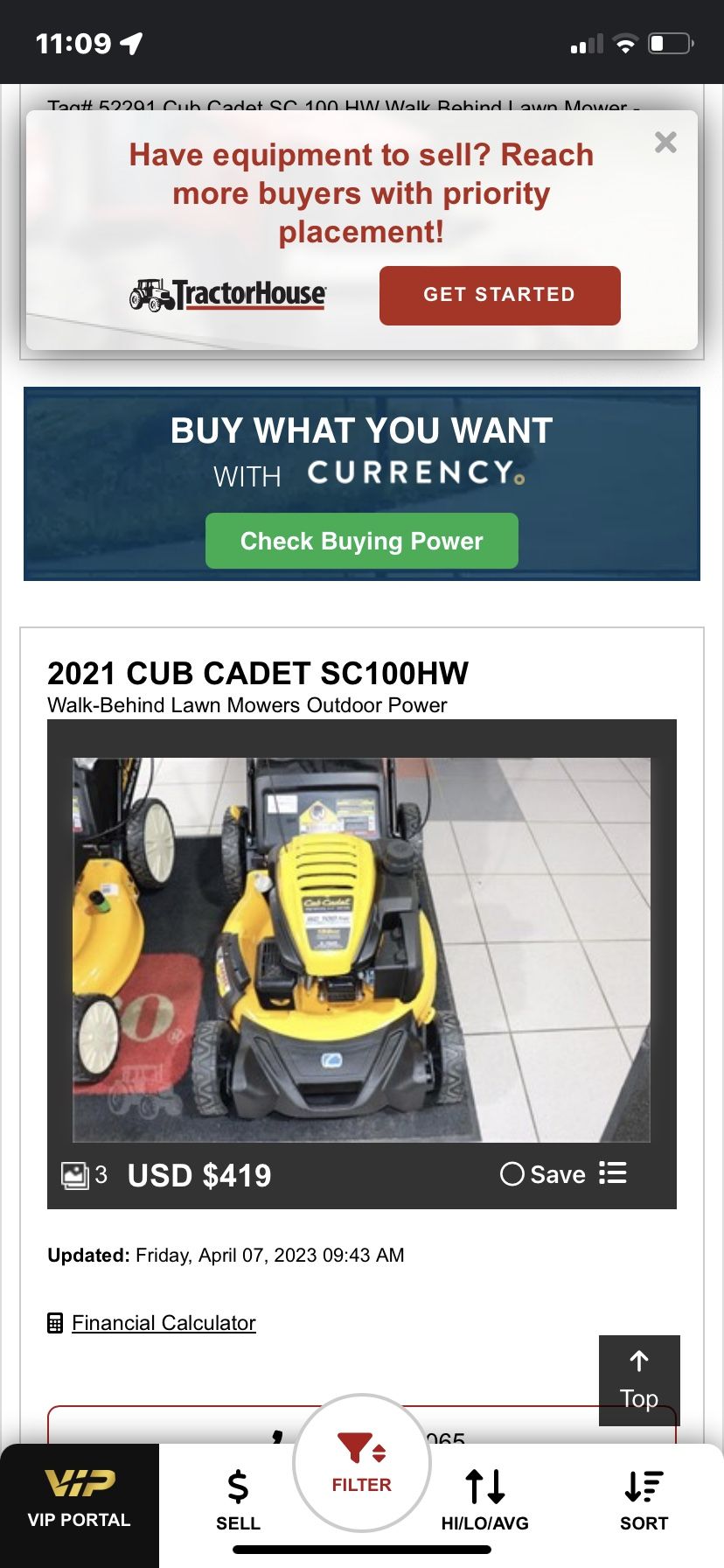 Cub Cadet SC100HW 159cc Push Mower for Sale in Santee CA OfferUp