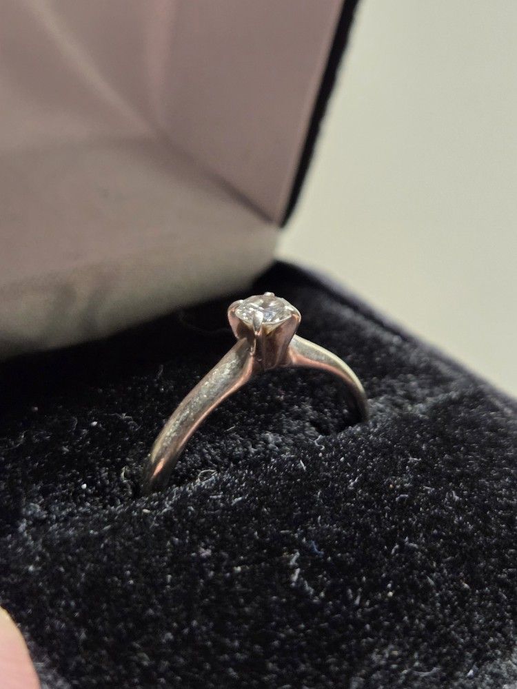 Size 7 1/4 carat Solitaire In White Gold