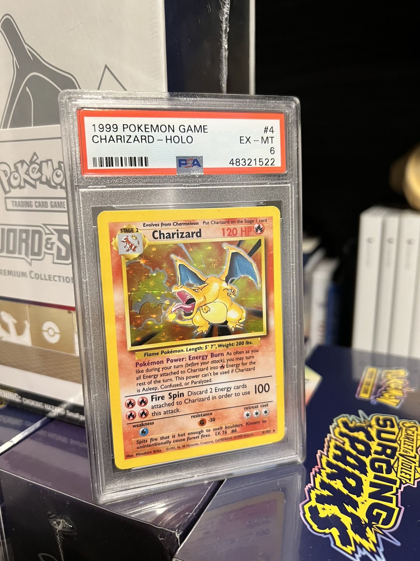 Charizard 1999 Pokemon Base Set Holo PSA 6