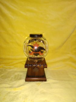 Budweiser Vintage candy or nut dispenser paid $65 purchased in 1970 perfect condition