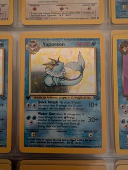 Pokemon Jungle 1st Edition Holo Vaporeon 12/64 Potential PSA 10