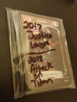 50/50 Justice League /Attack On Titan Trading Cards