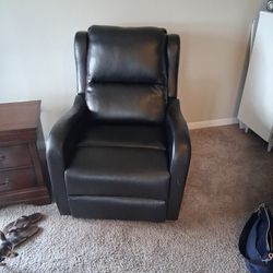 Small Black Recliner 