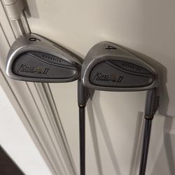 Cobra King Cobra II Oversize Irons, Mid size Tour Grips. (Only 4 iron and 6 iron)