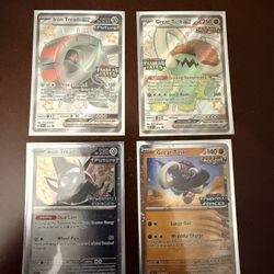 Pokemon TCG Paldean Fates Great Tusk ex & Iron Threads ex Premium Collection - Promo Cards