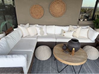 Outdoor sectional and chair