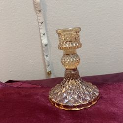 Set Of Six Gold Glass Candle Holders