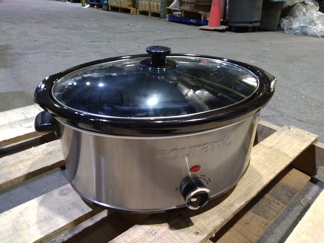 Used Courant 7.0 Quart Oval Slow Cooker, Stainless Steel