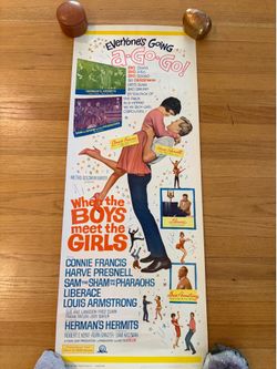 Original 1965 When the Boys Meet the Girls Movie Poster – Connie Francis, Liberace & More