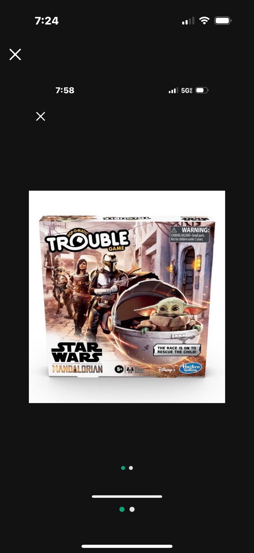 Hasbro Gaming Trouble: Star Wars The Mandalorian Edition Board Game