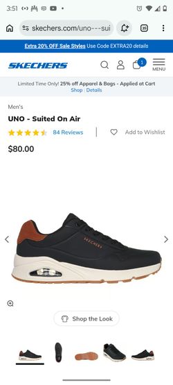 Sketchers Uno Suited on Air 183004/BLK 9.5 Medium Width