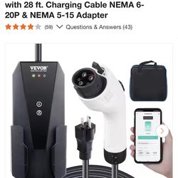 Level 1+2 EV Charger 16 Amp 120/240V Electric Vehicle Charger