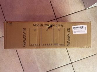 Set of 3 Modular Glass warming tray blk
