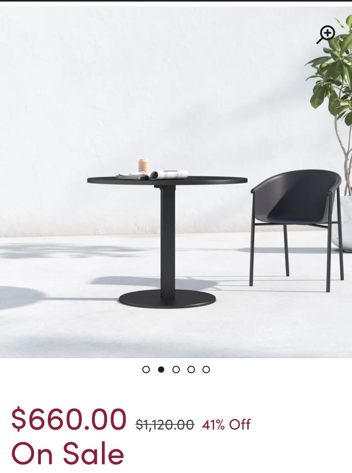 Allmodern Ryan Aluminum Flip top Outdoor Table