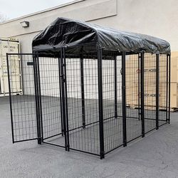 (Brand New) $230 Large Heavy Duty Kennel with Cover (8 x 4 x 6 FT) Dog Cage Crate Pet Playpen 