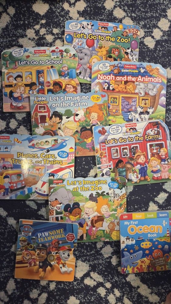 Baby-toddler Little People Books With Flaps To Open