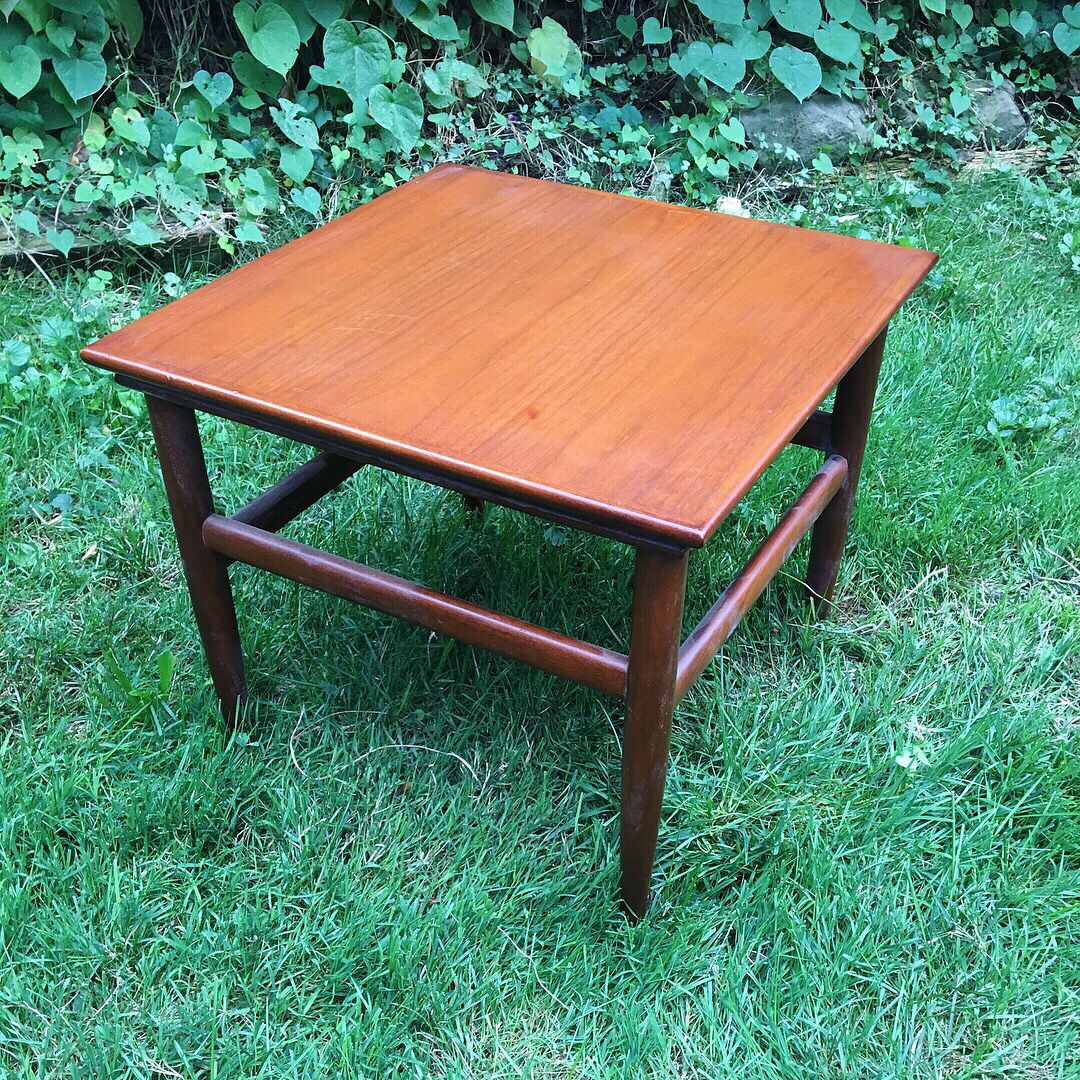 Mid century nights stand table end Sofa corner wood wooden teak mcm vintage antique