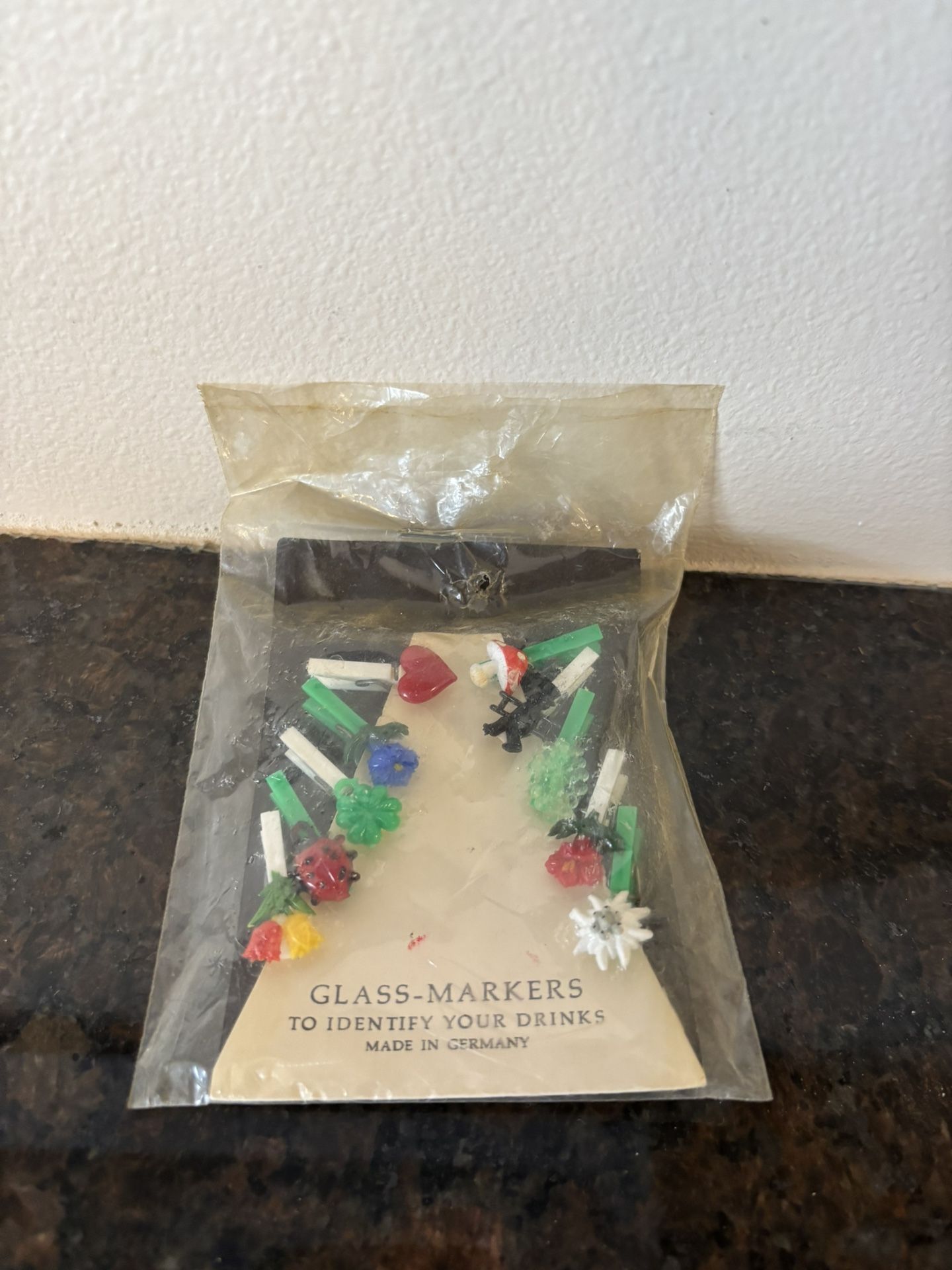 Vintage Novelty Glass Markers - Made in Germany